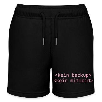 Kein Backup Kein Mitleid Informatik Informatiker - Kinder Organic Joggingshorts Mini Bolter von Stanley/Stella - Schwarz - Vorne