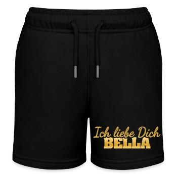 Bella als Liebe - Kinder Organic Joggingshorts Mini Bolter von Stanley/Stella - Schwarz - Vorne