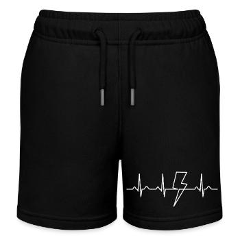Don Électricien Heartbeat Electrical Worker - Short de jogging enfant bio Stanley/Stella - noir - Devant