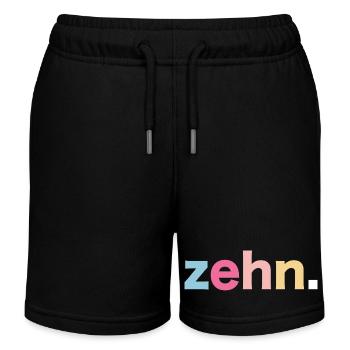 10. Geburtstag Retro Geschenk - Kinder Organic Joggingshorts Mini Bolter von Stanley/Stella - Schwarz - Vorne