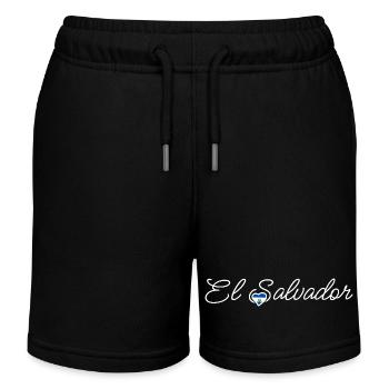 El Salvador Proud Salvadoran Love El Salvador - Kids Organic Sweat Shorts by Stanley/Stella - black - Front