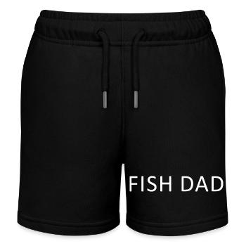 Père poisson minimaliste, père poisson drôle f - Short de jogging enfant bio Stanley/Stella - noir - Devant
