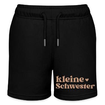 kleine Schwester - Kids Organic Sweat Shorts by Stanley/Stella - black - Front