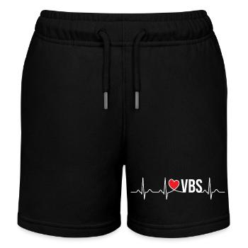 Ich liebe VBS Heartbeat Bibelschullehrer-Geschenk - Kinder Organic Joggingshorts Mini Bolter von Stanley/Stella - Schwarz - Vorne