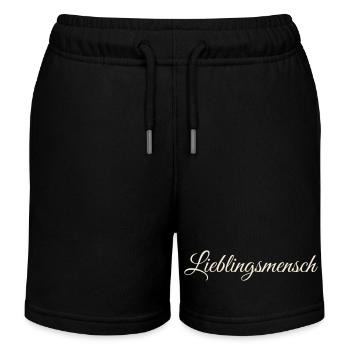 Lieblingsmensch - Kinder Organic Joggingshorts Mini Bolter von Stanley/Stella - Schwarz - Vorne