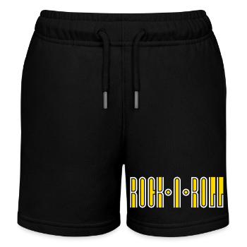 Logo de typographie personnalisée Rock’N’Roll - Short de jogging enfant bio Stanley/Stella - noir - Devant