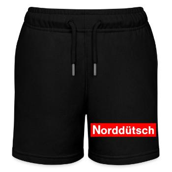 Nordduetsch Plattdeutsch Meer Shirt - Kinder Organic Joggingshorts Mini Bolter von Stanley/Stella - Schwarz - Vorne