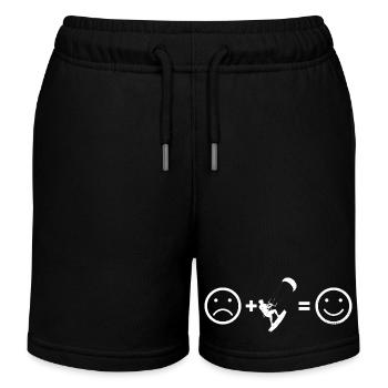 The water sports enthusiasts and kitesurfing go together - Kids Organic Sweat Shorts by Stanley/Stella - black - Front