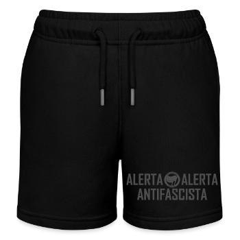 ALERTA ALERTA ANTIFASCISTA inkognito - Kinder Organic Joggingshorts Mini Bolter von Stanley/Stella - Schwarz - Vorne
