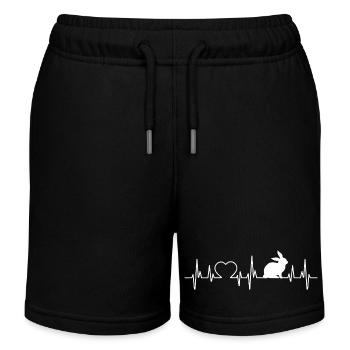 Battement de cœur de lapin - Short de jogging enfant bio Stanley/Stella - noir - Devant