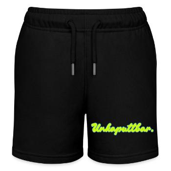 Unkaputtbar / Lustiges T-Shirt für jeden Tag - Kids Organic Sweat Shorts by Stanley/Stella - black - Front