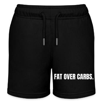 FAT OVER CARBS | Carnivore T-Shirt | High Fat Life - Kinder Organic Joggingshorts Mini Bolter von Stanley/Stella - Schwarz - Vorne