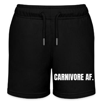 CARNIVORE | Carnivore T-Shirt | Bold Meat Lover - Kids Organic Sweat Shorts by Stanley/Stella - black - Front