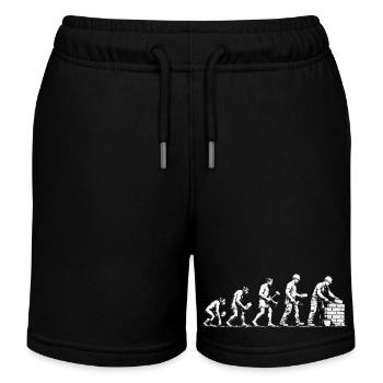 Concrete Worker Bricklayer Craftsman Construction Site Bricklayer - Kids Organic Sweat Shorts by Stanley/Stella - black - Front