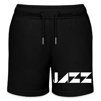 Jazz Geometry logo - Kids Organic Sweat Shorts by Stanley/Stella - black - Front