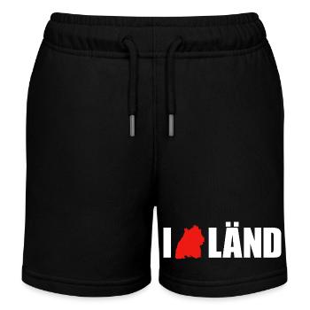 I Love Länd Baden-Württemberg - Kinder Organic Joggingshorts Mini Bolter von Stanley/Stella - Schwarz - Vorne