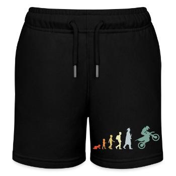 De l’enfant à l’évolution du pilote de motocross - Short de jogging enfant bio Stanley/Stella - noir - Devant