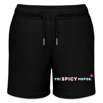 Yo ! Épicé. | Style rétro de l’an 2000 - Short de jogging enfant bio Stanley/Stella - noir - Devant