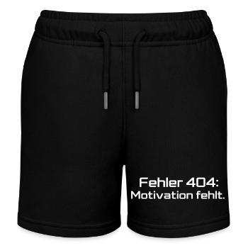 Fehler 404 Motivation fehlt Spruch Gamer Kollegen - Kinder Organic Joggingshorts Mini Bolter von Stanley/Stella - Schwarz - Vorne