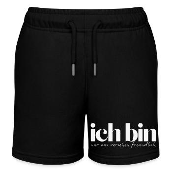 Ich bin nur aus Versehen freundlich - Kinder Organic Joggingshorts Mini Bolter von Stanley/Stella - Schwarz - Vorne