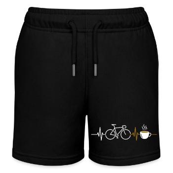 Fahrrad herzschlag rennrad gravelbike kaffee - Kinder Organic Joggingshorts Mini Bolter von Stanley/Stella - Schwarz - Vorne
