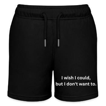 Ich wünschte, ich könnte, aber ich will nicht lustig sein - Kinder Organic Joggingshorts Mini Bolter von Stanley/Stella - Schwarz - Vorne