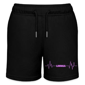 Linnea als heartbeat - Kinder Organic Joggingshorts Mini Bolter von Stanley/Stella - Schwarz - Vorne