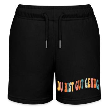 Tu es assez bien - Faute de frappe colorée - Short de jogging enfant bio Stanley/Stella - noir - Devant