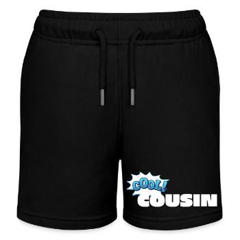 Cool Cousin Statement-Design für den Cousin - Kinder Organic Joggingshorts Mini Bolter von Stanley/Stella - Schwarz - Vorne