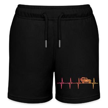 Offroad Sunset 4x4 Offroad-Geländefahrzeug - Kinder Organic Joggingshorts Mini Bolter von Stanley/Stella - Schwarz - Vorne