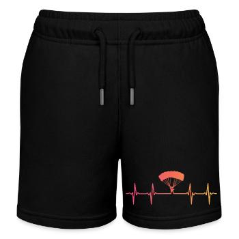 Gleitschirmfliegen Sonnenuntergang Herzschlag-Gleitschirm - Kinder Organic Joggingshorts Mini Bolter von Stanley/Stella - Schwarz - Vorne