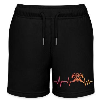 Feuerwehrmann Sunset Heartbeat Feuerwehrmann - Kinder Organic Joggingshorts Mini Bolter von Stanley/Stella - Schwarz - Vorne