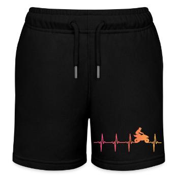 Quad Sunset Heartbeat ATV Quad Rider - Kinder Organic Joggingshorts Mini Bolter von Stanley/Stella - Schwarz - Vorne