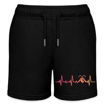 Schweißer Sunset Heartbeats Schweißen - Kinder Organic Joggingshorts Mini Bolter von Stanley/Stella - Schwarz - Vorne