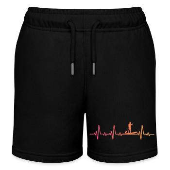 Sunset Heartbeat Stand-up-Paddle - Kinder Organic Joggingshorts Mini Bolter von Stanley/Stella - Schwarz - Vorne