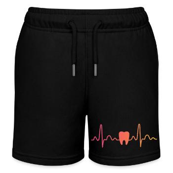 Zahnarzt Sunset Zahnarzt Herzschlag - Kinder Organic Joggingshorts Mini Bolter von Stanley/Stella - Schwarz - Vorne