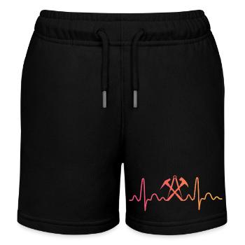 Sunset Dachdecker Herzschlag-Dachdecker - Kinder Organic Joggingshorts Mini Bolter von Stanley/Stella - Schwarz - Vorne