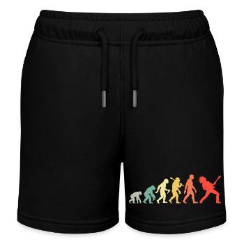 Gitarrist Evolution Rock und Metal Gitarrenspieler - Kinder Organic Joggingshorts Mini Bolter von Stanley/Stella - Schwarz - Vorne