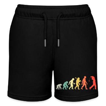 Golf Golfer Evolution für Männer und Jungen Retro - Kinder Organic Joggingshorts Mini Bolter von Stanley/Stella - Schwarz - Vorne