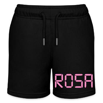 Pink - LCD - Kids Organic Sweat Shorts by Stanley/Stella - black - Front
