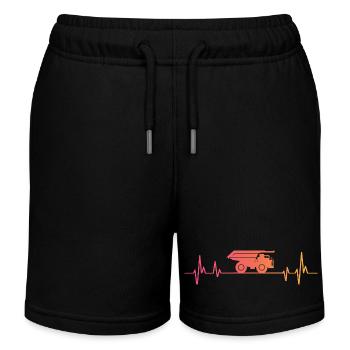 Sunset Dumper Herzschlag-LKW - Kinder Organic Joggingshorts Mini Bolter von Stanley/Stella - Schwarz - Vorne