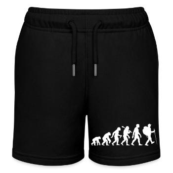 Hikers Evolution Hiking Bergsteiegen - Kids Organic Sweat Shorts by Stanley/Stella - black - Front