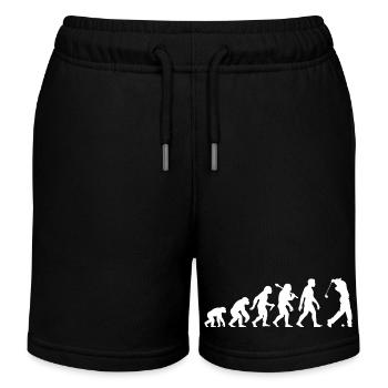 Golf Evolution for Men and Boys Retro Golfers - Kids Organic Sweat Shorts by Stanley/Stella - black - Front
