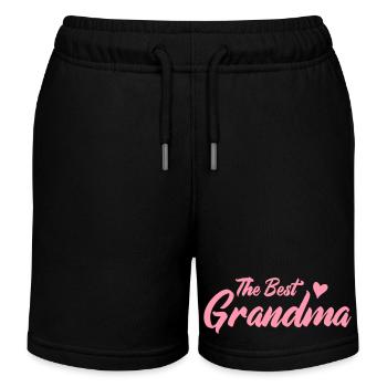 Best Granny Rosé Font - Kids Organic Sweat Shorts by Stanley/Stella - black - Front