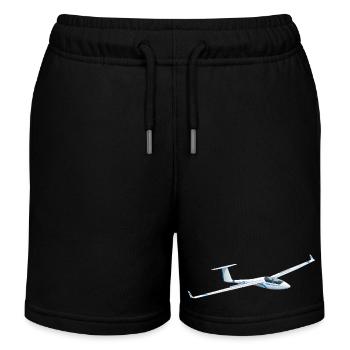 Segelflugzeug - Kinder Organic Joggingshorts Mini Bolter von Stanley/Stella - Schwarz - Vorne
