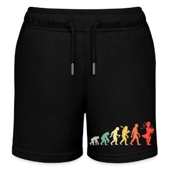 Retro Dudelsack Evolution Für Dudelsackspieler - Kinder Organic Joggingshorts Mini Bolter von Stanley/Stella - Schwarz - Vorne