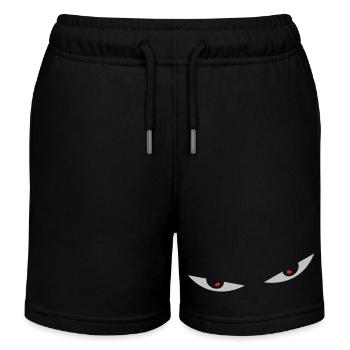 yeux de bande dessinée des yeux smiley - Short de jogging enfant bio Stanley/Stella - noir - Devant
