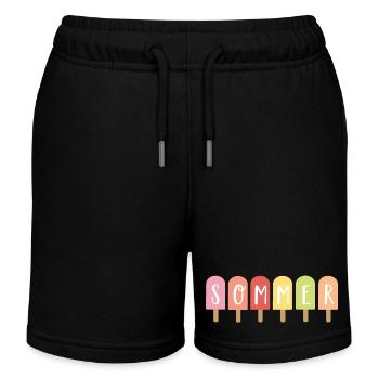 Sommer - Kinder Organic Joggingshorts Mini Bolter von Stanley/Stella - Schwarz - Vorne