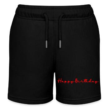 JAHRESTAG. ALLES GUTE ZUM GEBURTSTAG!. ALLES GUTE ZUM GEBURTSTAG!. - Kinder Organic Joggingshorts Mini Bolter von Stanley/Stella - Schwarz - Vorne