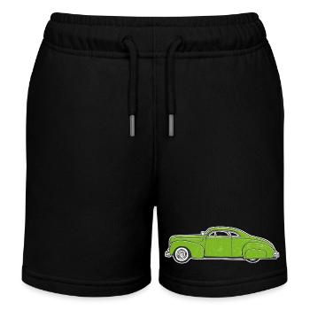 Hot Rod Custom Car grün, Design von Mondwinkel - Kinder Organic Joggingshorts Mini Bolter von Stanley/Stella - Schwarz - Vorne
